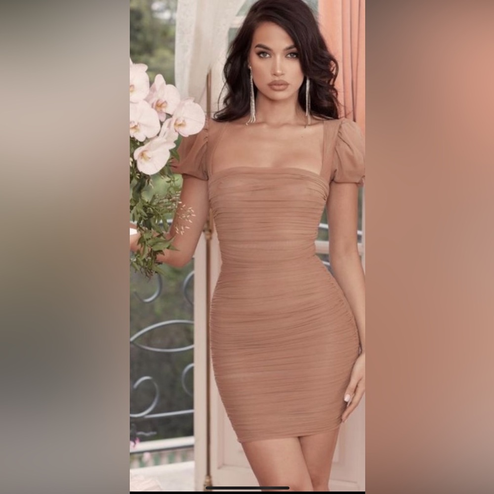 House of cb nude mini dress